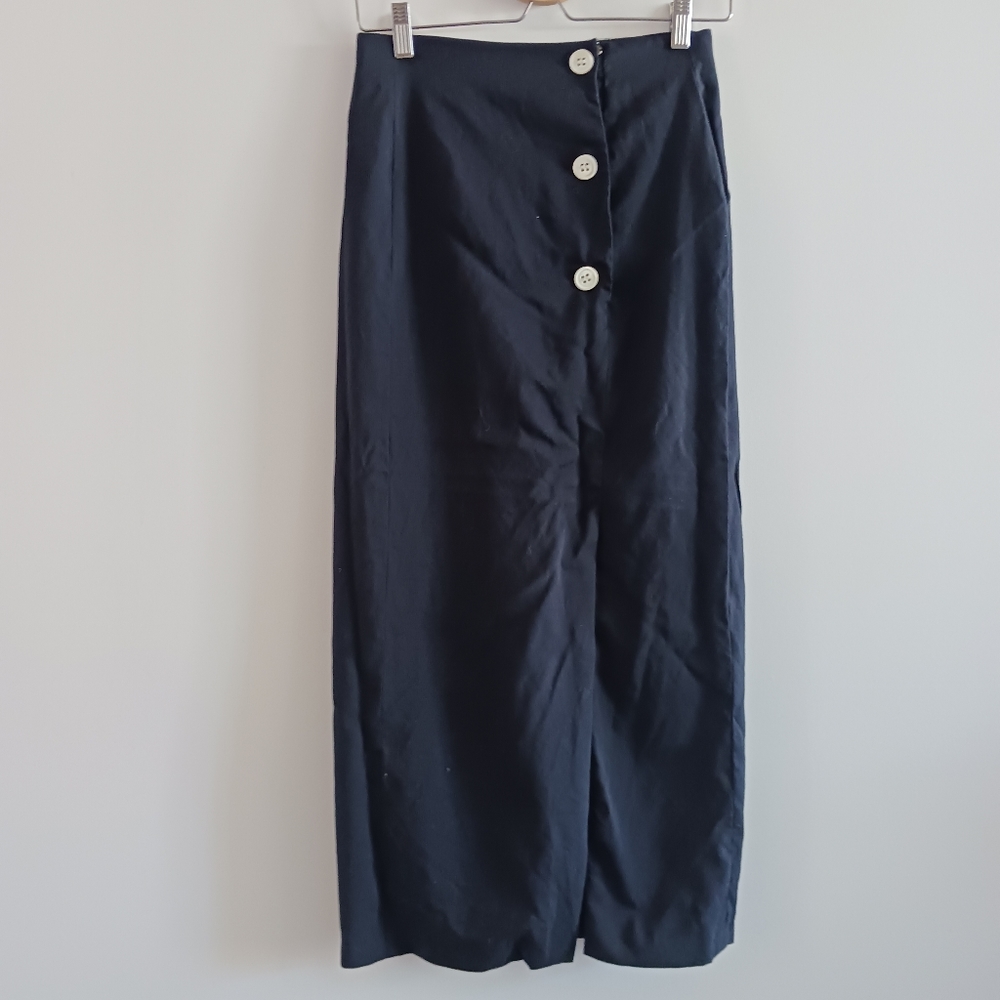 COPY - Vintage 100% wool Ports International midi skirt with slit